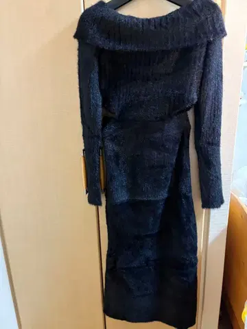 ROYALPARTY 샤기 오프숄더 원피스