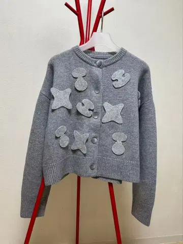 CHAIR-MOTIF KINIT CARDIGAN 300IA170-1891