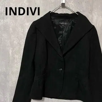 INDIVI 수트 자켓 라메 반짝이는 트위드 깔끔한 고급