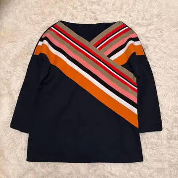 *돌먼 슬리브 상의* [ F ] 사선 스트라이프 컬러풀 7부 소매 개성