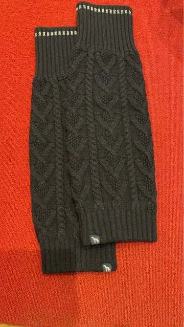 케이블 짜임 블랙 레그 워머 미사용 택 포함