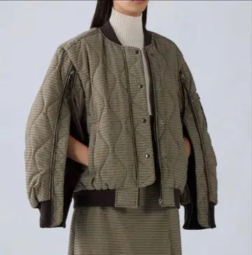 GU 퀼팅 블루종(체크) rokh