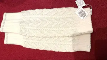 레그 워머 아이보리 화이트 케이블 짜임