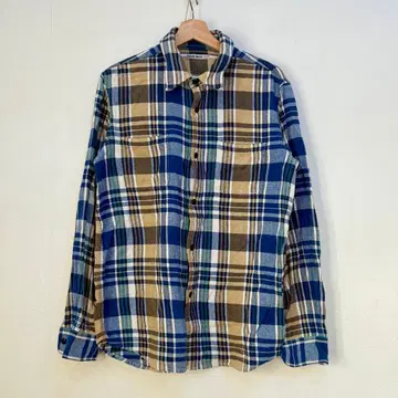 새상품급 GAIJIN MADE 체크 무늬 플란넬 셔츠 L