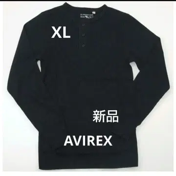 XL 블랙 AVIREX 새상품 헨리넥 T셔츠