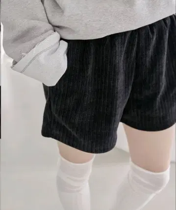 허리밴딩 코듀로이 니트 숏팬츠