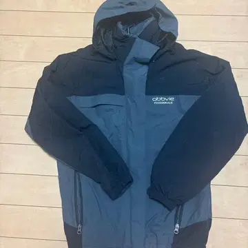 abbvie 후드 부착 마운틴 파카 그레이/블랙