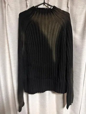 TRYTHMCLUB 블랙 리브 니트 L