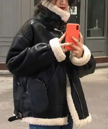 보아 블루종 자켓 무스탕 자켓