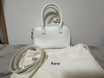 Aww 숄더백 핸드백 2way 화이트 백