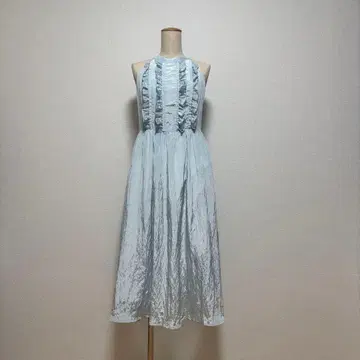 LOST FOREST 프릴 원피스 드레스 M 블루