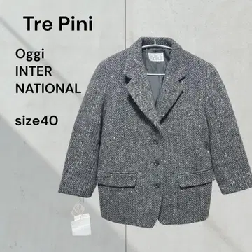 트레피니 헤링본 울 자켓 루즈핏 오피스