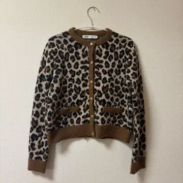 ZARA 레오파드 니트 가디건