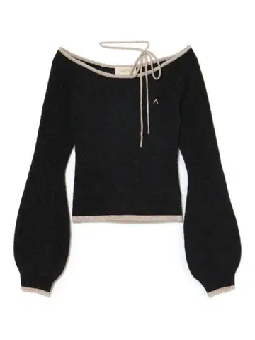 Milly crochet knit tops black