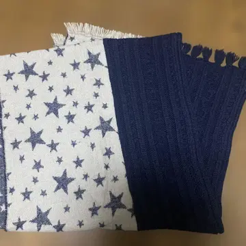 머플러 별 네이비 컬러 그레이