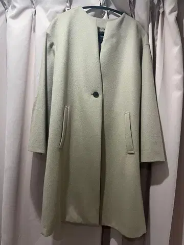 [ 미사용 ] UNTITLED 언타이틀 노카라 코트 베이지 M