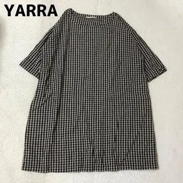 YARRA 깅엄 체크 린넨 원피스 블랙 베이지