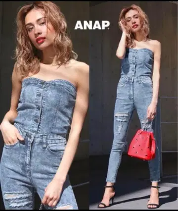 ANAP 아냅 데님 셋업 올인원