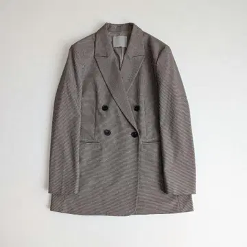 UNFILO 더블 브레스트 자켓 앙피로 체크 하운드 투스