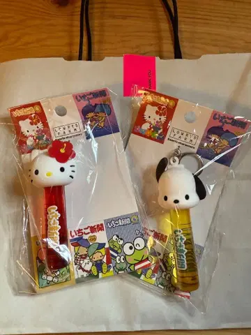 로리즈팜 x 산리오 키티&포차코 립 캡 참