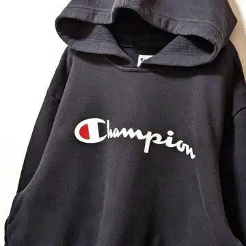 챔피온 Champion 영문 후드 맨투맨 블랙 블랙 L 구제 의류