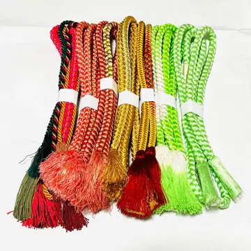 [ 미사용 중고 ] 순수 실크 허리띠 장식 마루구미 묶음 판매