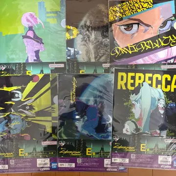 제일복권 사이버펑크 엣지러너 E상 클리어 파일 세트 6종