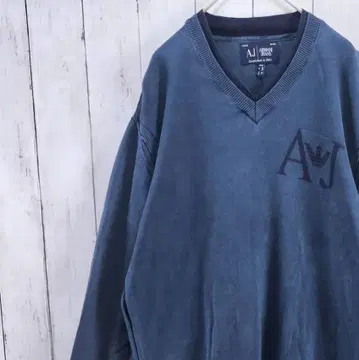 구제 의류 아르마니진스 V넥 니트 이탈리아제 XL