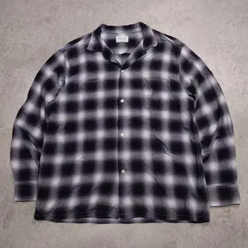TOWN CRAFT 옴브레 체크 셔츠 레이온 L
