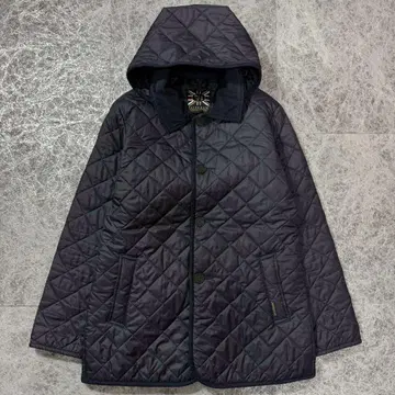 컨디션 최상 라벤햄 DENSTON 퀼팅 코트 38 네이비 영국제