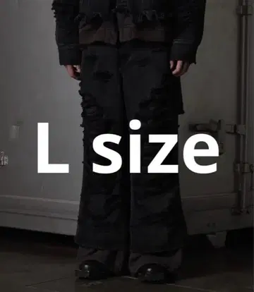 GRANCY 그랑시 맨투맨 도킹 디자인 데미지 배기 데님 팬츠