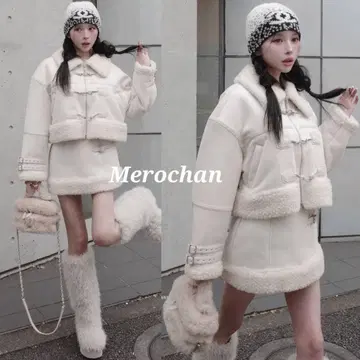 다리치 페이크 무스탕 자켓 셋업 [ S ]