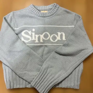 SINOON 니트 라이트 블루 PULLOVER KNIT 시누운