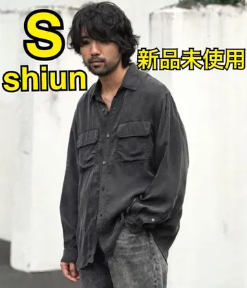 shiun CUPRO FIBRIL UTILITY SHIRT KURO S