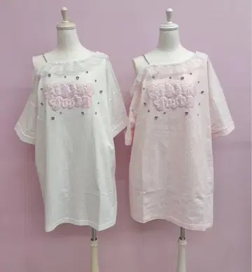 앙크루즈 키라키라 니트 프린세스 t셔츠 여름 핑크