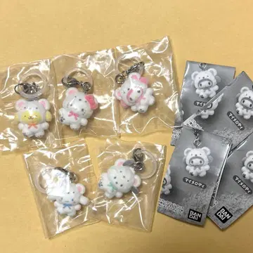 산리오 캐릭터즈 메지루시 액세서리 복슬복슬 스노우 5종 세트