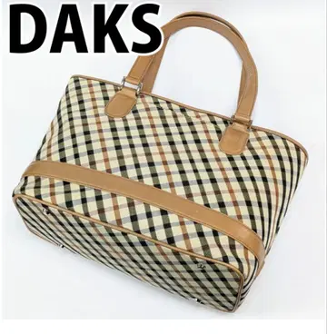 DAKS 체크 무늬 토트백