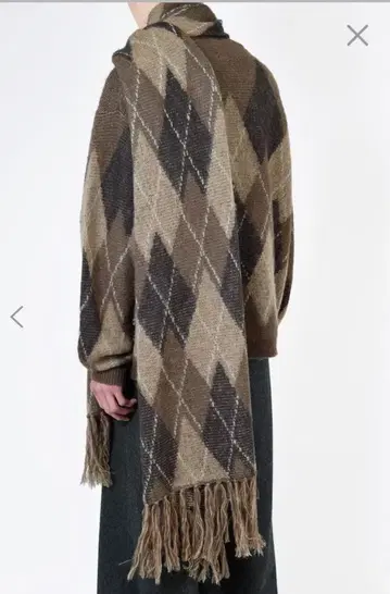 LAD MUSICIAN Argyle Knit Muffler