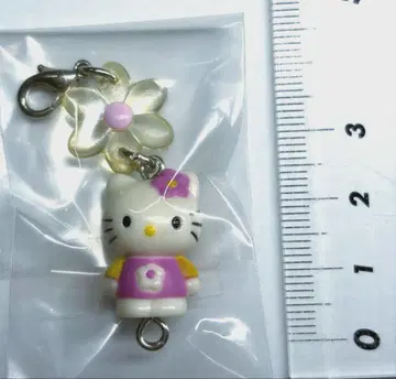 헬로키티 꽃 지퍼 마스코트 산리오 헤이세이 레트로 키링