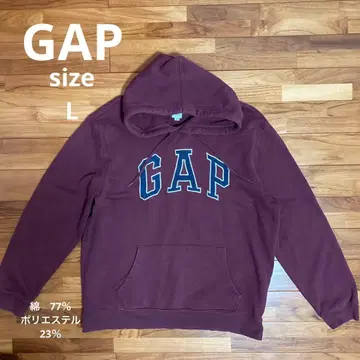 GAP 갭 풀오버 후드티 와인 레드 아치 로고 자수 로고 L