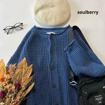 b1769* 서울 베리 나만의 좋은 색으로 짠 니트 가디건