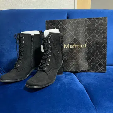 새상품 Mafmof 마프모프 블랙 레이스업 부츠 LL 24.5cm