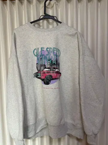 FIRST MOOD 그래픽 빈티지풍 속기모 맨투맨