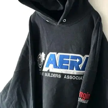 프룻 오브 더 룸 AERA 자수 후드티 2XL 블랙 구제 의류