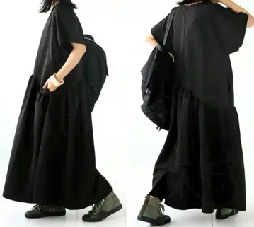 안티카 블랙 롱 원피스