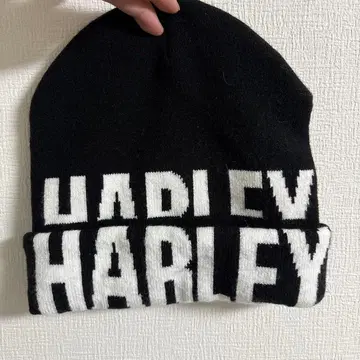 HARLEY-DAVIDSON 니트 모자 블랙