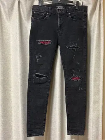 glamb Sliver damaged 리페어 데님 팬츠 블랙