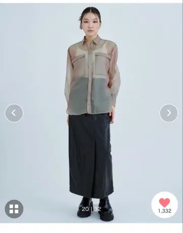 [STUDIOUS] 섀도우 시어 오버 셔츠 (세탁 가능)