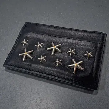 부속물 있음 JIMMY CHOO 카드 케이스 가죽 블랙 스터드
