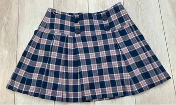 라코스테 미니 스커트 체크 플리츠 블루 핑크 38